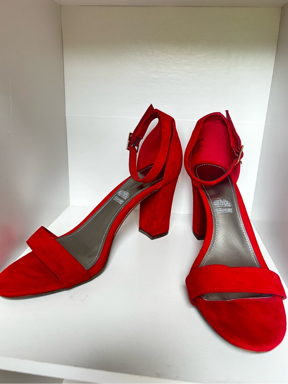 Worthington Woman’s Red Strappy Heels/ size US 8.5 - Picture 3 of 7